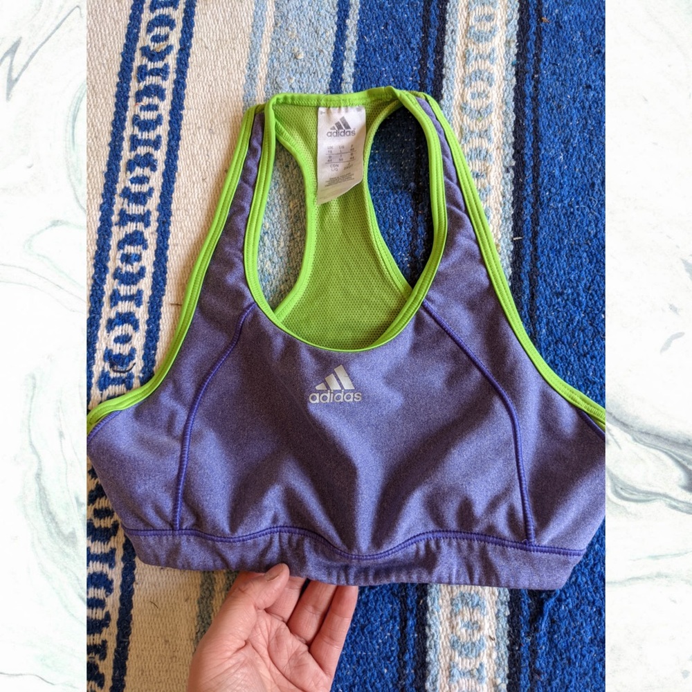 Size large adidas sports bra super cute!